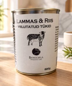 BOHEMIA BREEDERS viilutatud tükid lambaliha ja riisiga 800g